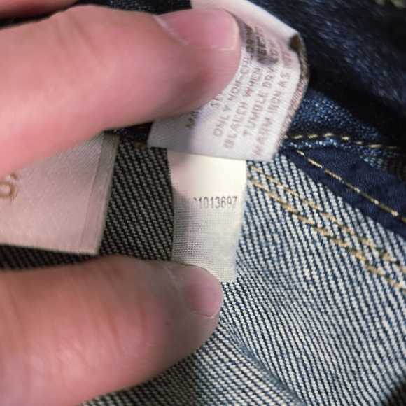 Chicos Denim Jacket with Rhinestone Button Details Size 3 (XL) - Picture 8 of 13